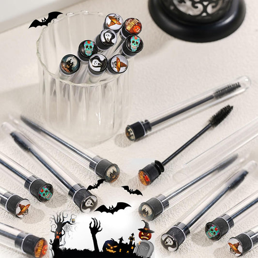 20 Pcs Disposable Mascara Wands Set,Include 10Pcs Crystal Lash Spoolies Brush and 10 Pcs Reusable
