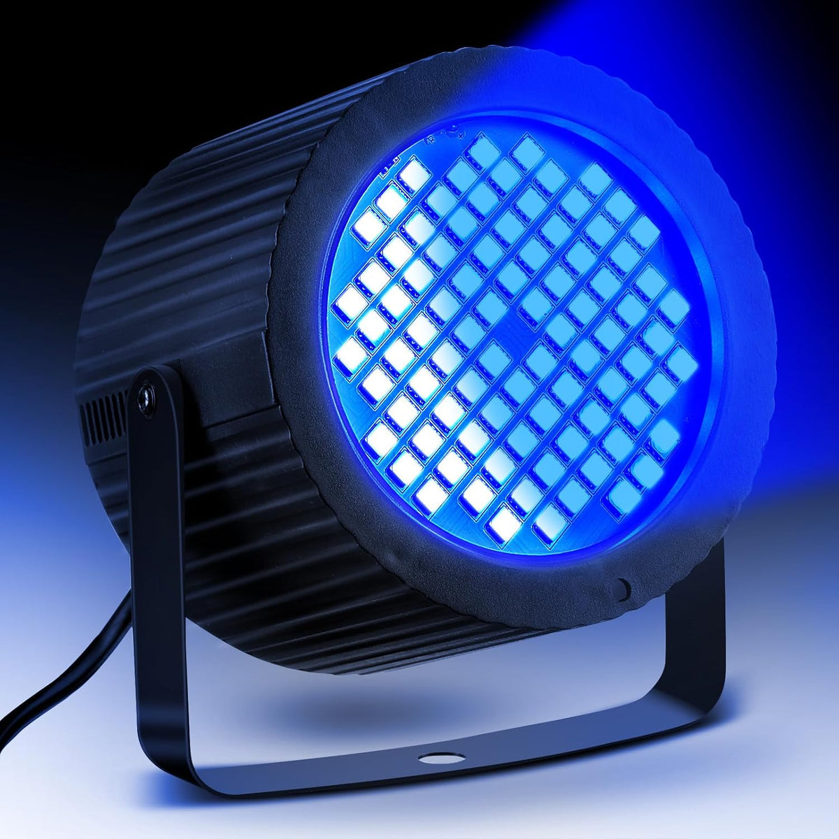Funtery 2 Pcs Bright White Strobe Light 88 LEDs Flash Party Lighting Speed and Sound Modes Flashing