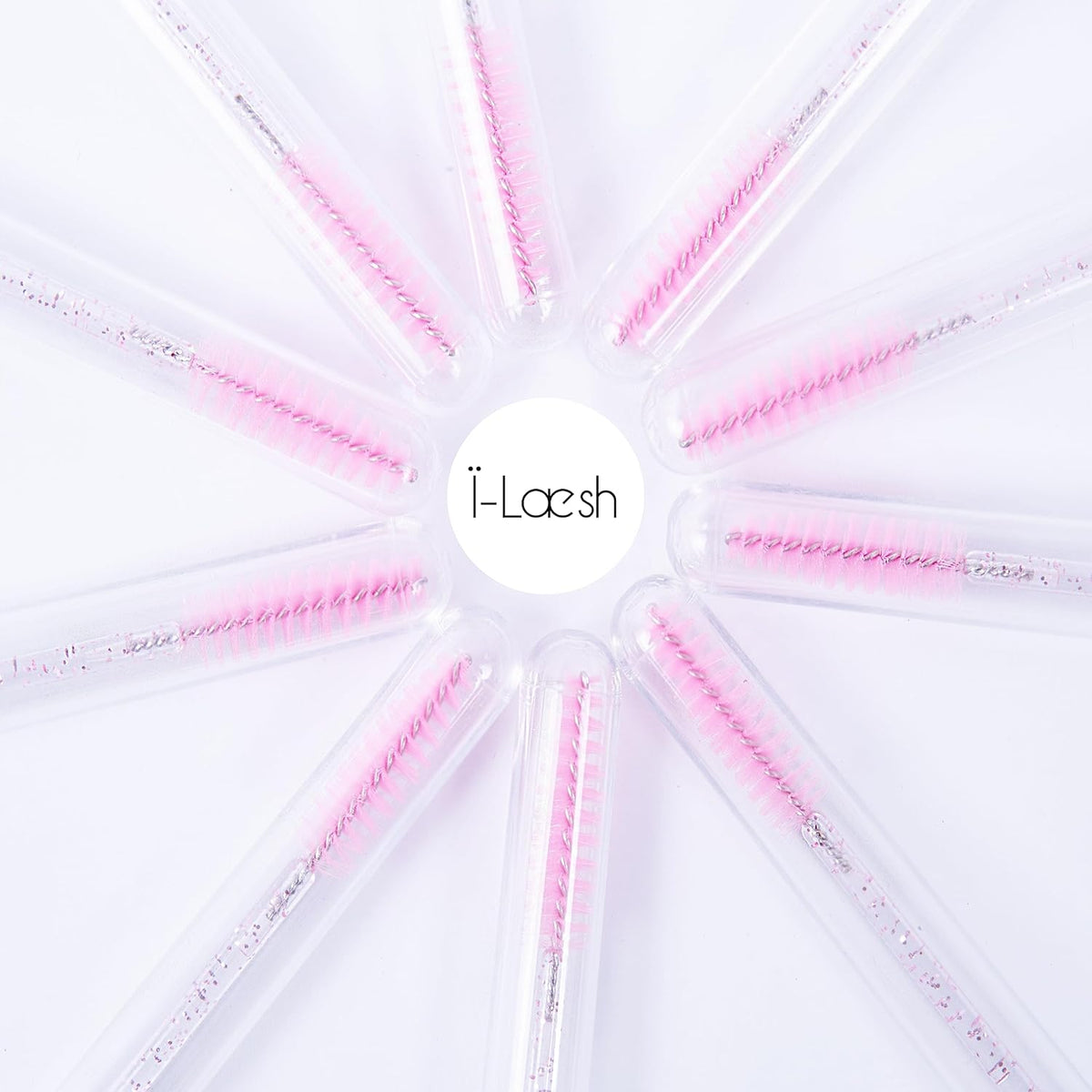 i-Laesh 20 Pcs Lash Brush Eyelash Brushes for Eyelash Extensions Spoolies Cleaning Mascara Wands