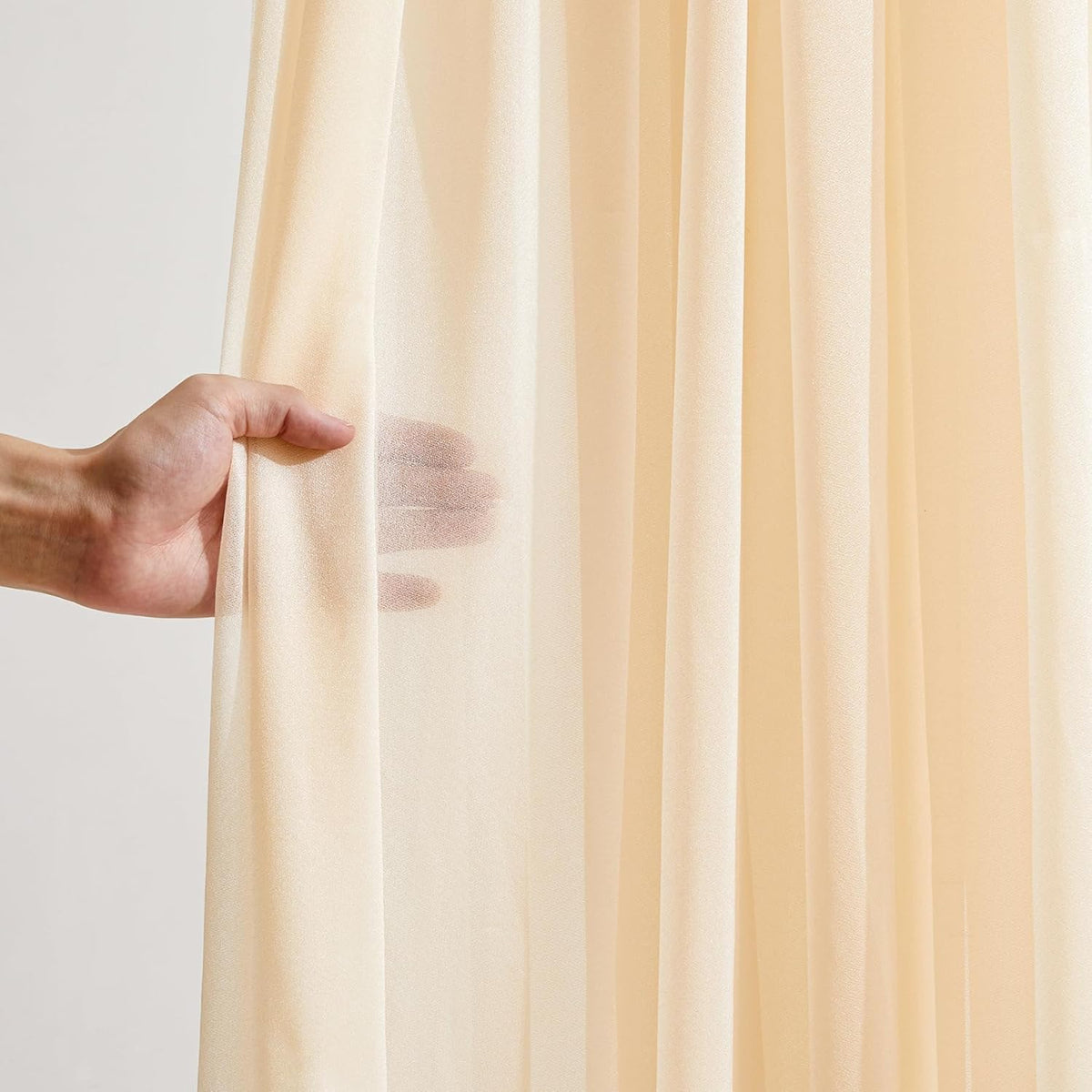 Champagne Wedding Arch Draping Fabric 1 Panel 30'' x 20FT Champagne Drapes Sheer Fabric Backdrop