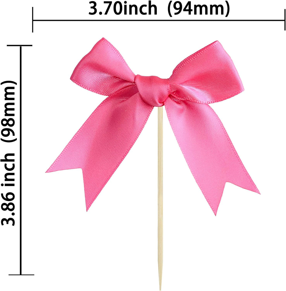 Gyufise 24Pcs Bow Cupcake Toppers Coquette Bow Girls Birthday Cake Decorations Bowknot Cake Toppers