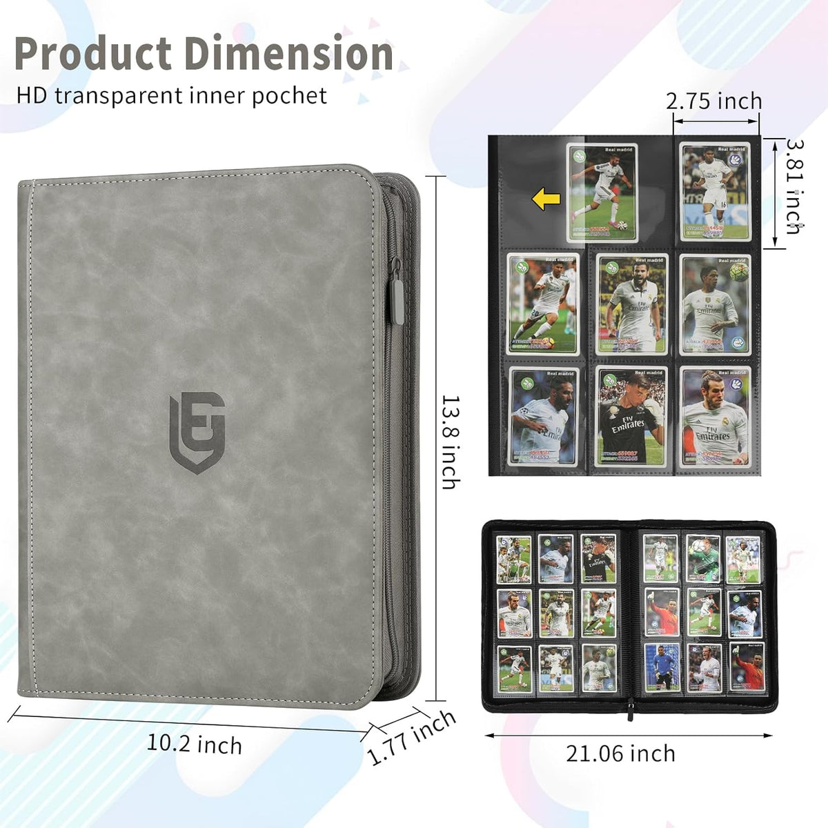 9 Pocket Card Binder,540 Pocket Trading Card Binders,Loading Pocket Collectible Card Album for MTG
