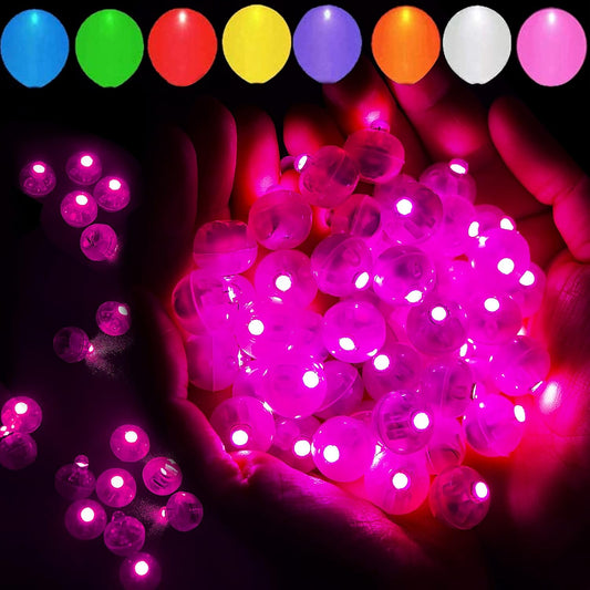 Aogist 200pcs Pink LED Balloon Light, Mini Tiny Light Round Led Ball Lamp for Paper Lantern Balloon