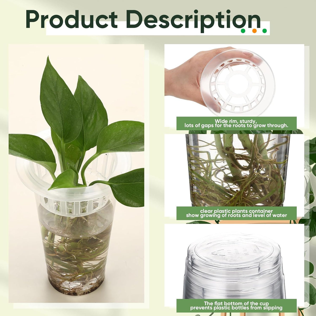 Baderke 35 Pack Plastic Plant Propagation Station Desktop Terrariums Plant Tabletop Vase with