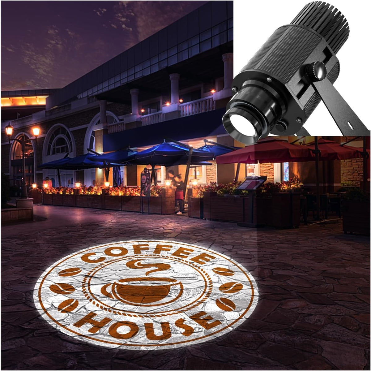 Logo Projector Lights Custom gobo projectors for Store business or wall outdoor waterproof ip67 HD