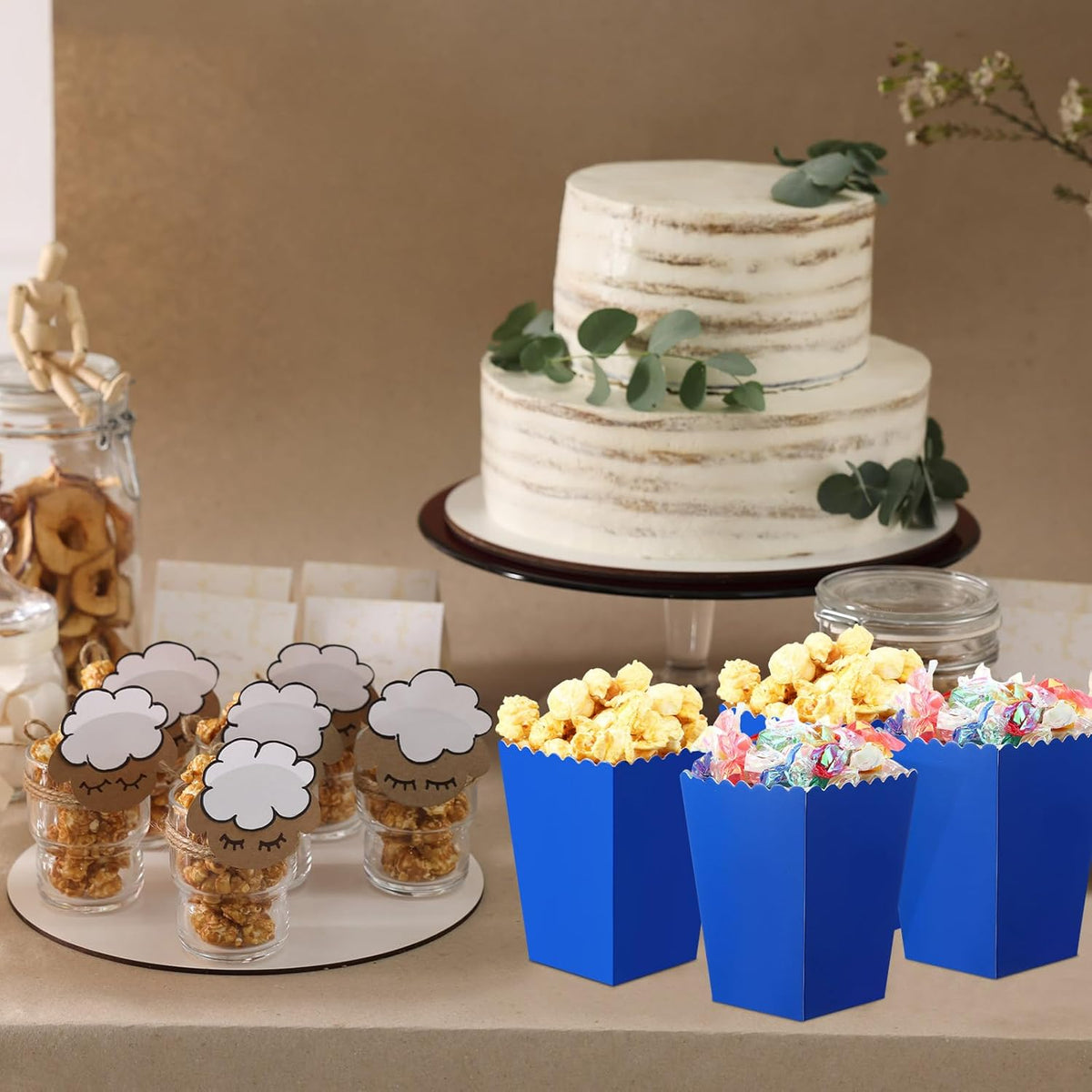 200 Pcs Popcorn Boxes Mini Paper Popcorn Box Cardboard Popcorn Container for Party Disposable Snack