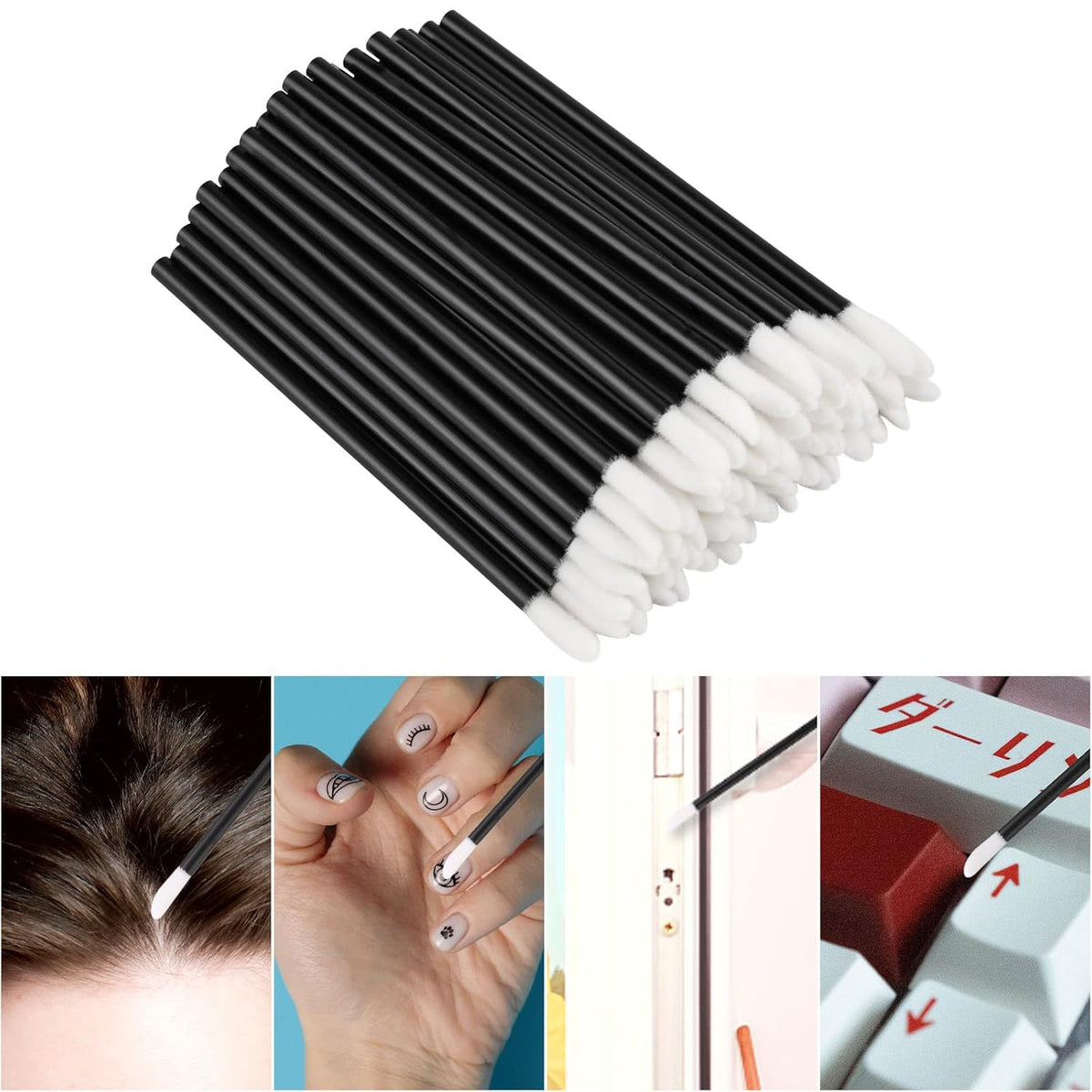 300 Pcs Disposable Lip Brushes, Lipstick Lip Gloss Wands Applicator Tool Makeup Beauty Tool Kits