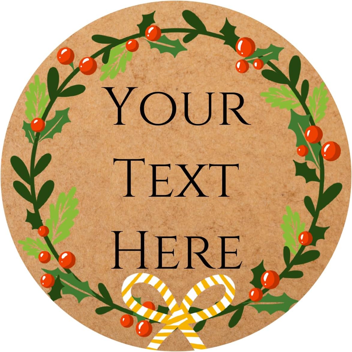 100-1000pcs Custom Stickers Merry Christmas Stickers Personalized Labels Adhesive Xmas Decorative
