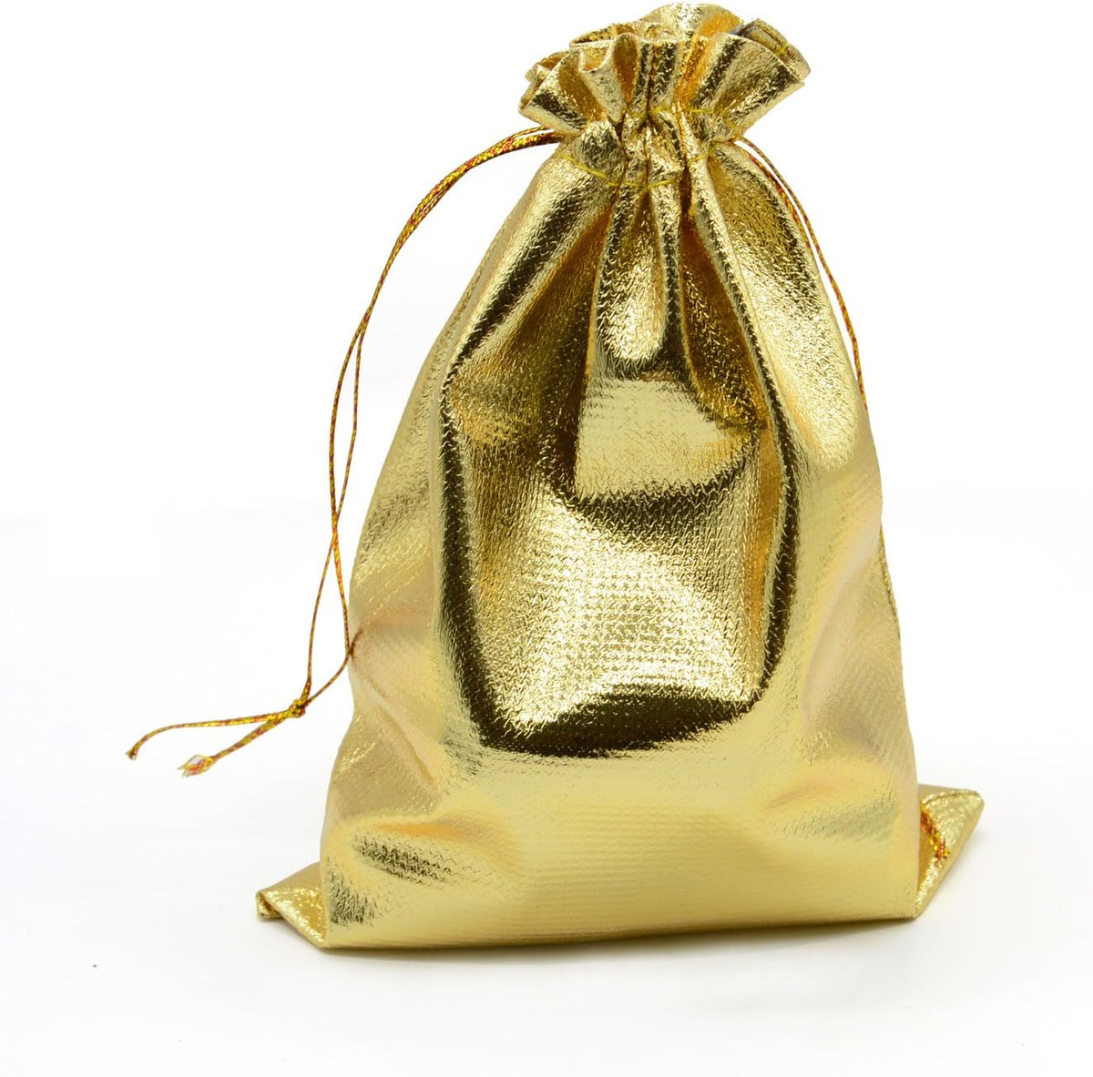 Pack of 100 4"x 6" Heavy Duty Gold Drawstring Organza Jewelry Pouches Wedding Party Christmas Favor