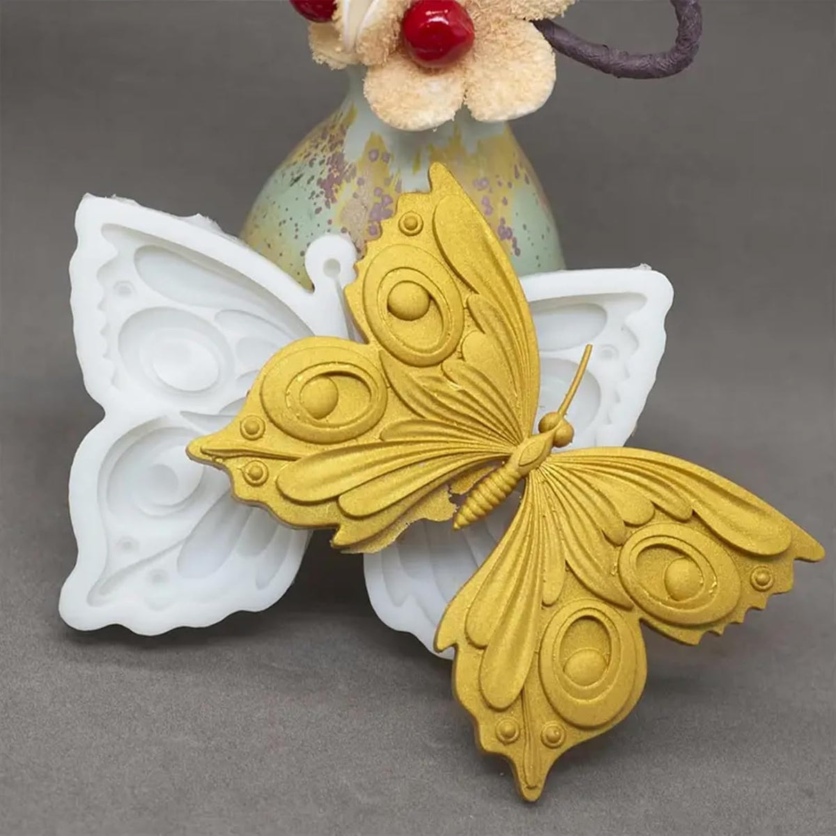 1Pcs 3D Butterfly Silicone Mold, Non-Stick Butterfly Cake Decoration Fondant Molds, for Kitchen