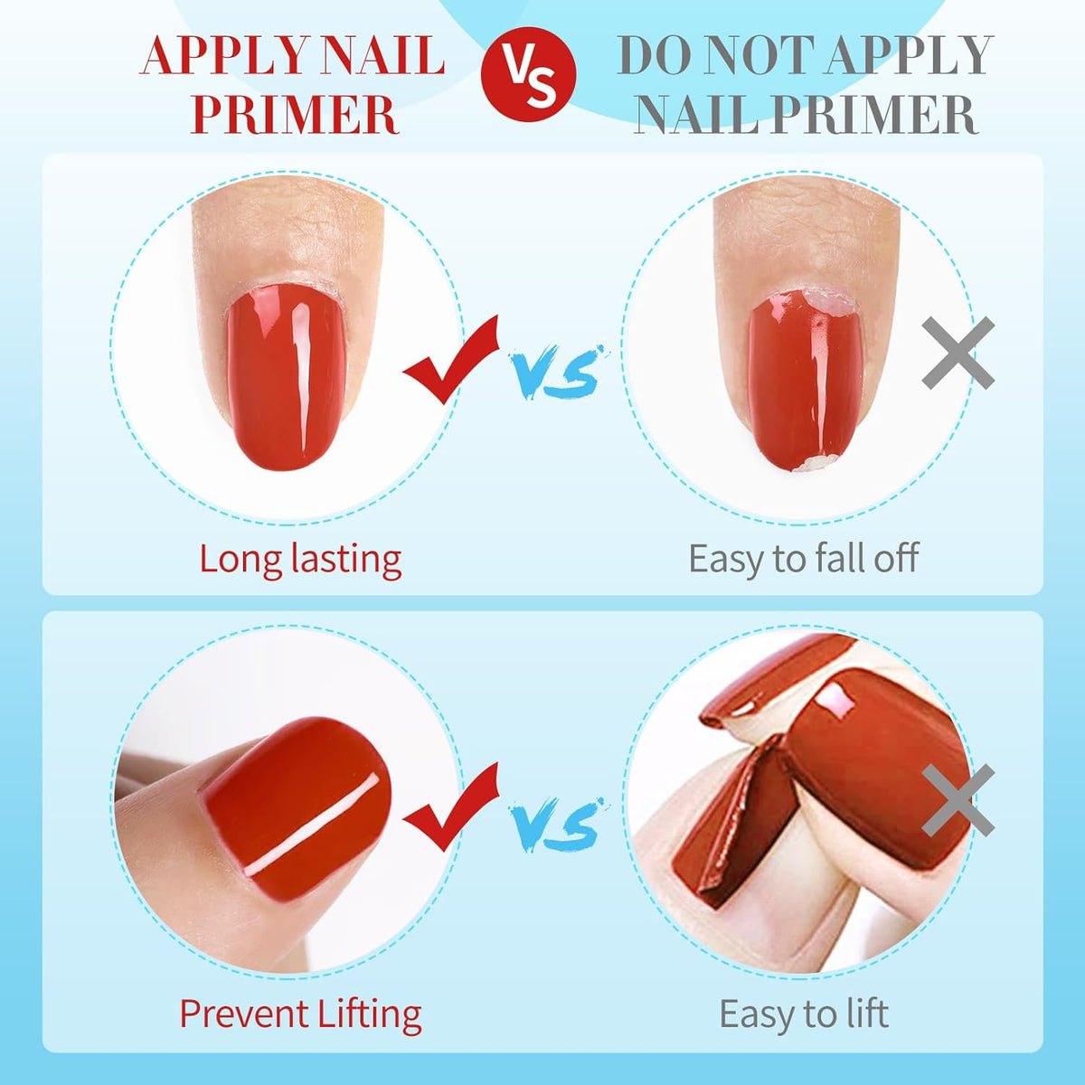 Born Pretty Nail Dehydrator and Primer, Nail Prep Dehydrator Acid Free Nail primer, Cuticle Oil for