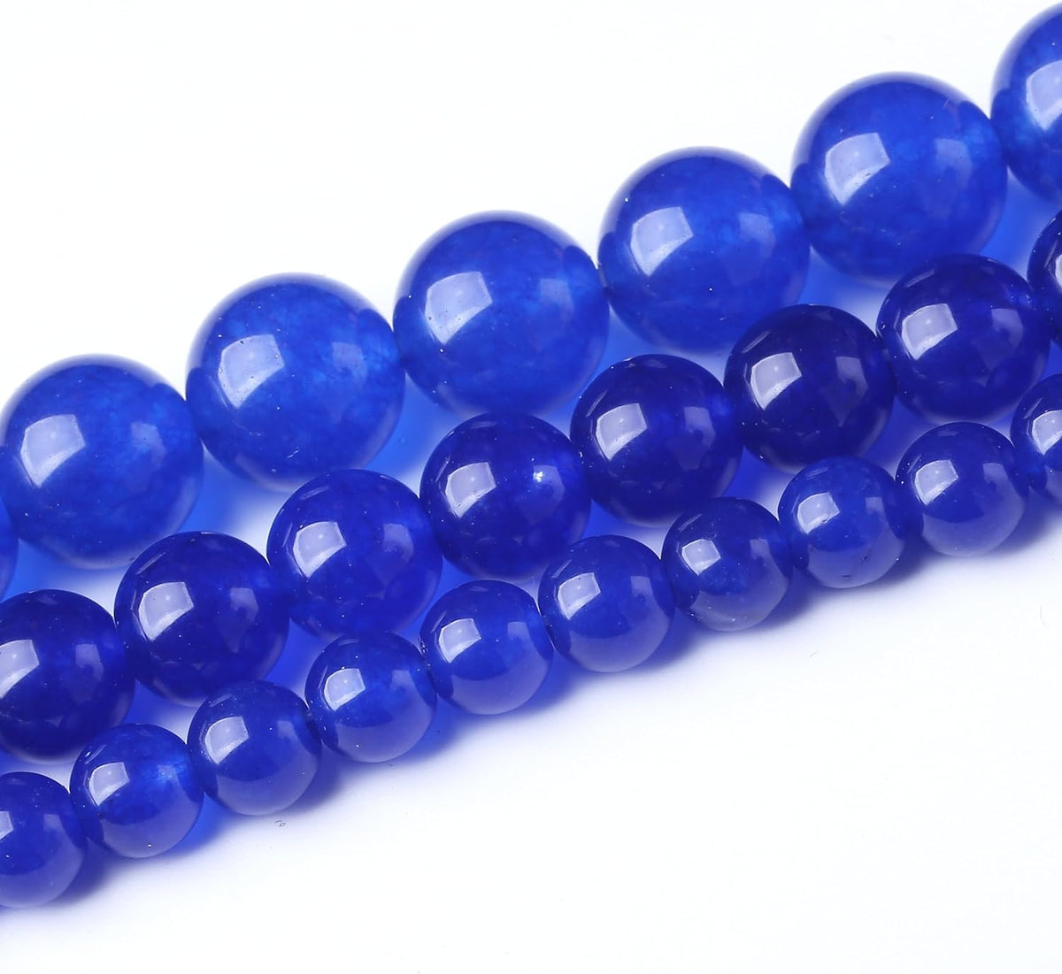 Mysterious Blue Chalcedony Stone Beads Gemstone Round Crystal Energy Jade Beads Stone Beads for