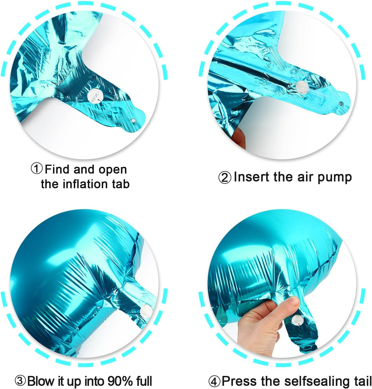Blue Helium Number Balloon 40 Inch, Giant Foil Blue Number 0 Birthday Balloons, Large Numbers 10 20