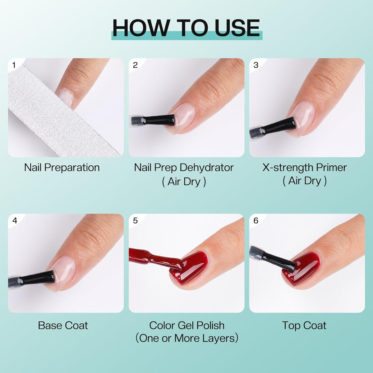 Morovan Nail Prep Dehydrate and Primer X-strength, No Burn Non Acid Nail Primer and Dehydrator for