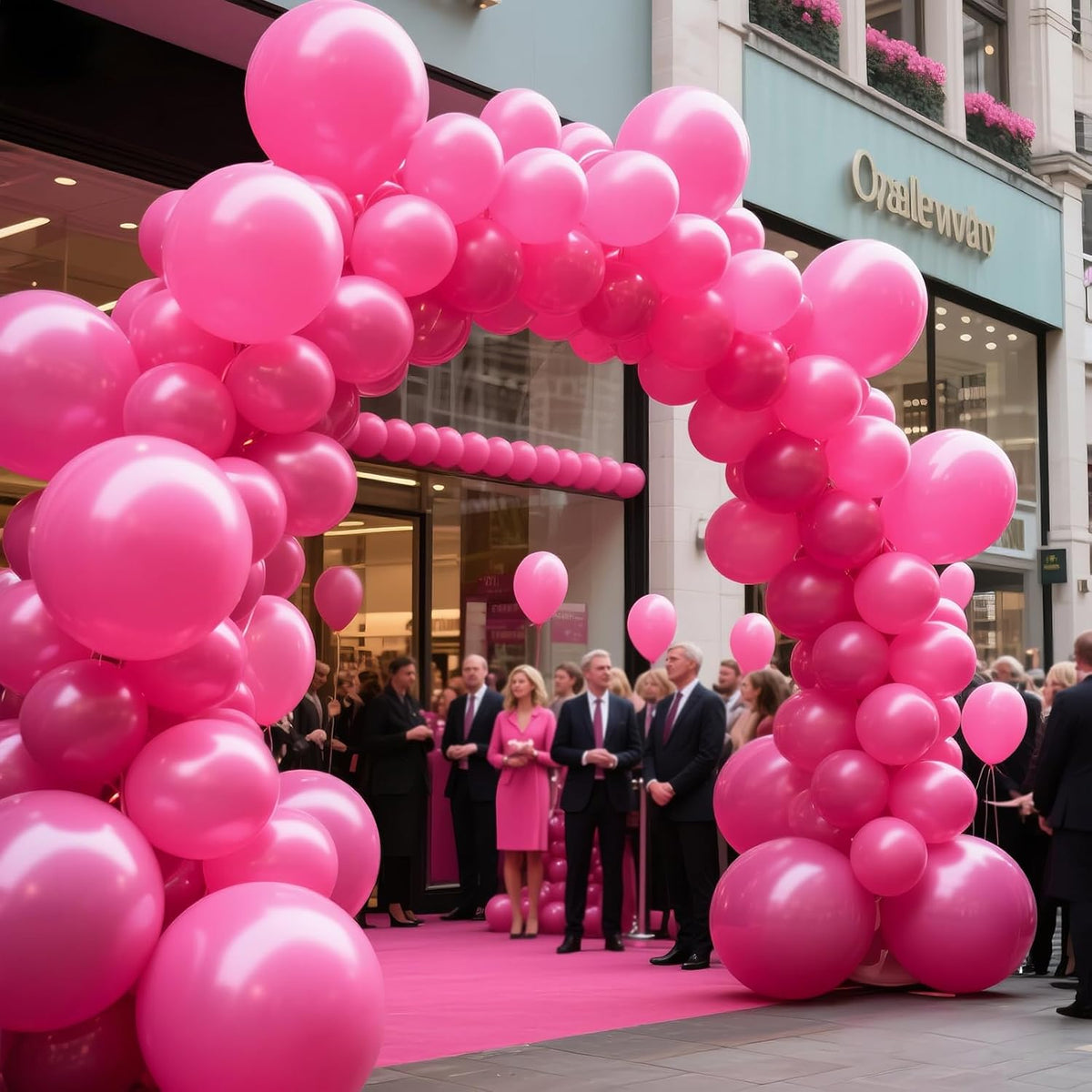 KAWKALSH Hot Pink Balloon 12 Inch, 110pcs Latex Party Balloons Helium Bright Color for Birthday