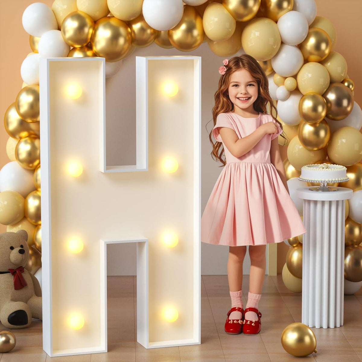 imprsv Marquee Light Up Letters, 3FT Mosaic Letters with Light for Baby Shower Graduation Party
