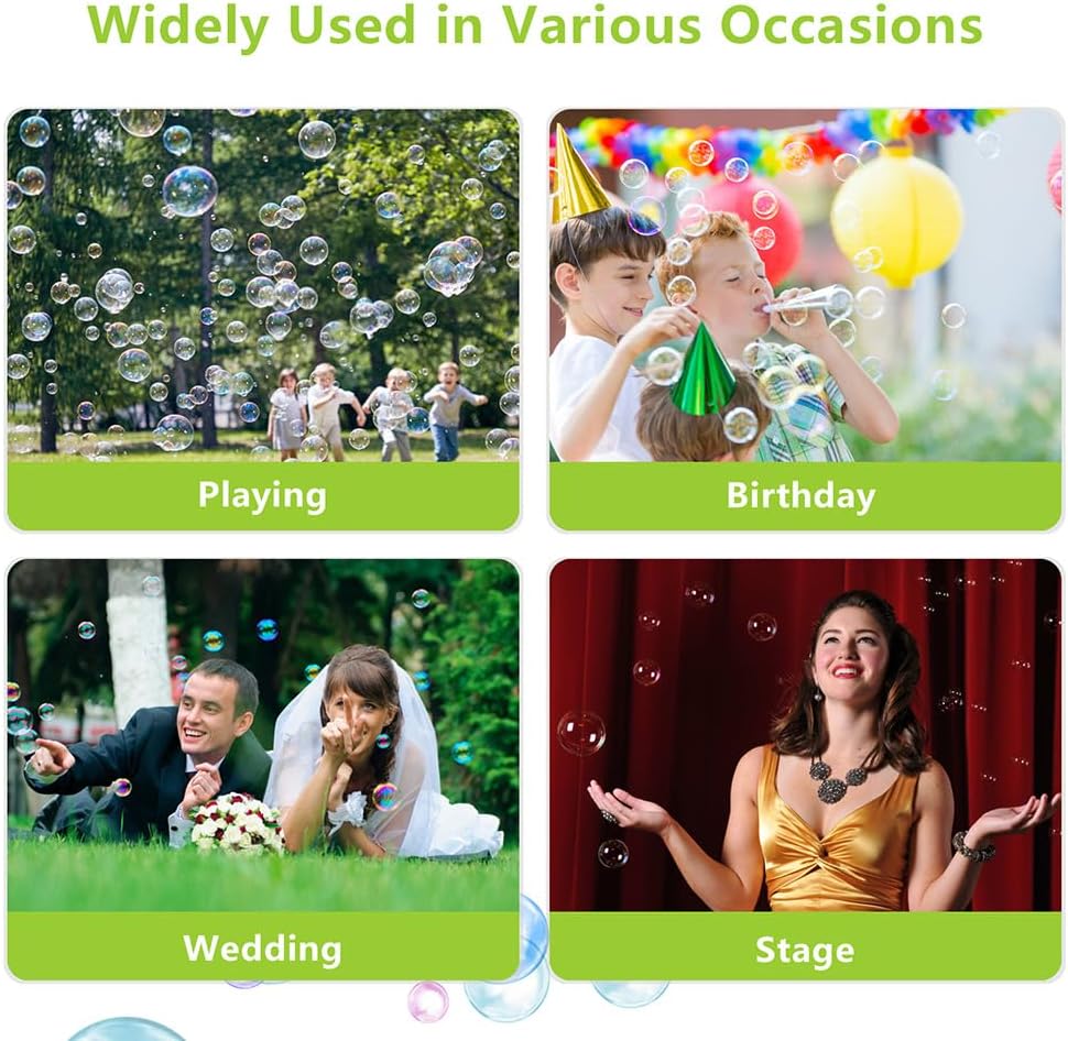 Stage Bubble Machine with Lights, DMX Control, Wireless Remote - Perfect for Weddings, Commercial