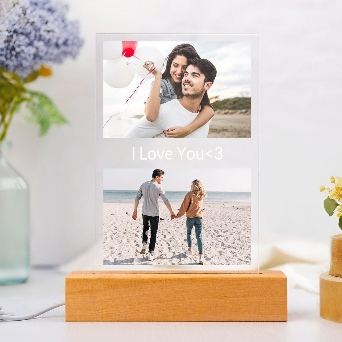 Personalized Anniversary Couple Gifts for Women & Men, Custom Picture Frames with Photo
