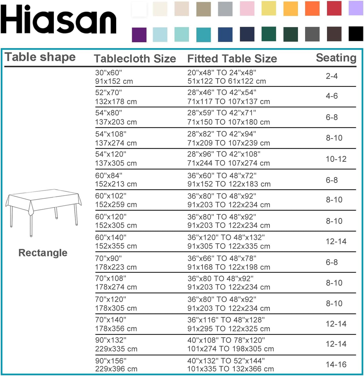 Hiasan Dusty Rose Tablecloth for Rectangle Tables - Waterproof and Spillproof Washable Fabric Table