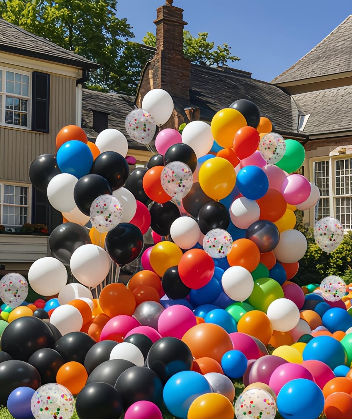 2000 Pcs Balloons Bulk 12 inch Assorted Colors Rainbow Latex Balloon 12 Colors, for Wedding