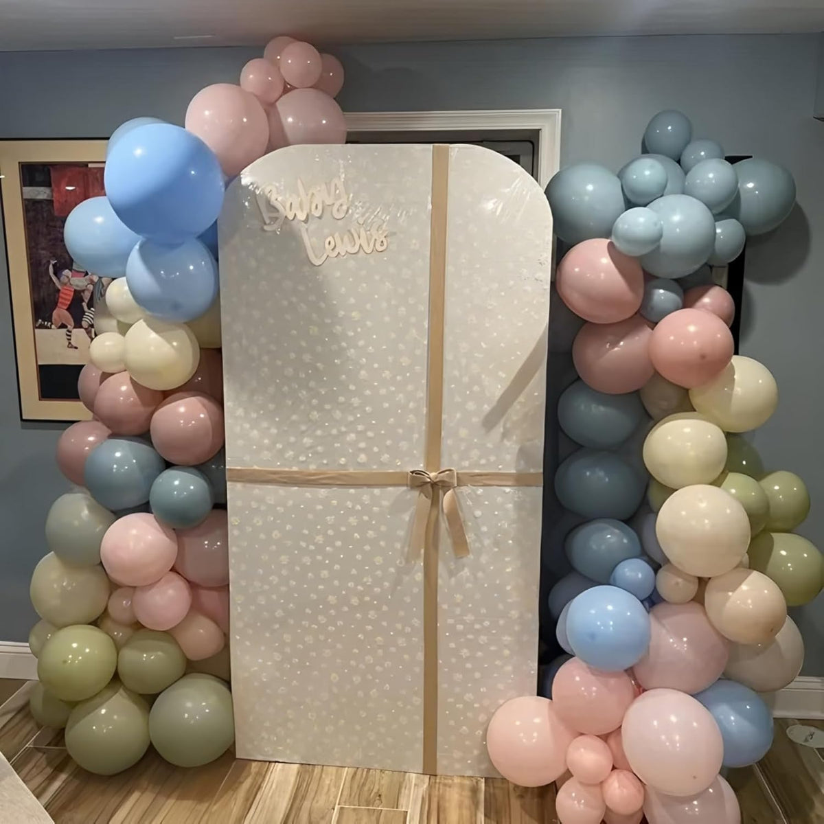 Pink Blue Green Balloons 12inch 60pcs Pale Pink Beige Light Pastel Blue White Sand Dusty Green