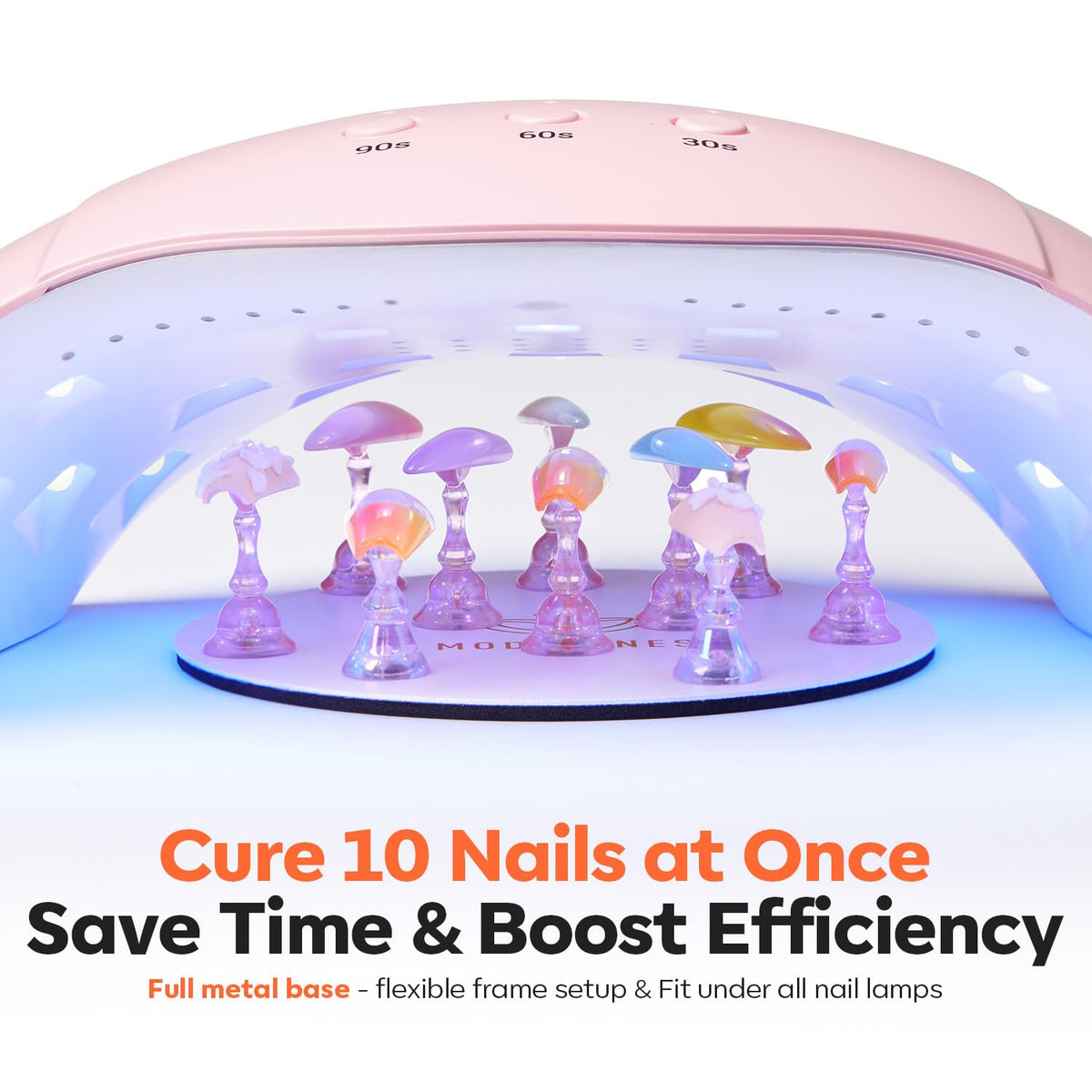 Modelones Nail Stand Set, Magnetic Nail Stands for Press ons False Nail Tips Practice Acrylic
