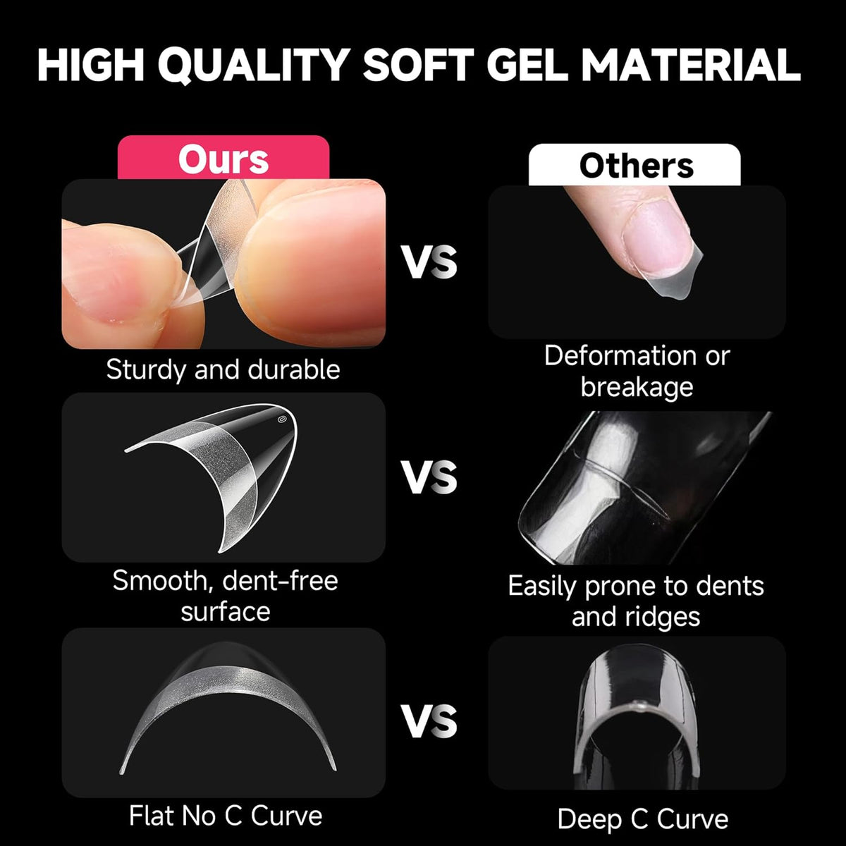 UNA GELLA Short Almond Gel Nail Tips: Half Cover 504PCS Extra Short Fake Nail Tips Almond Shape