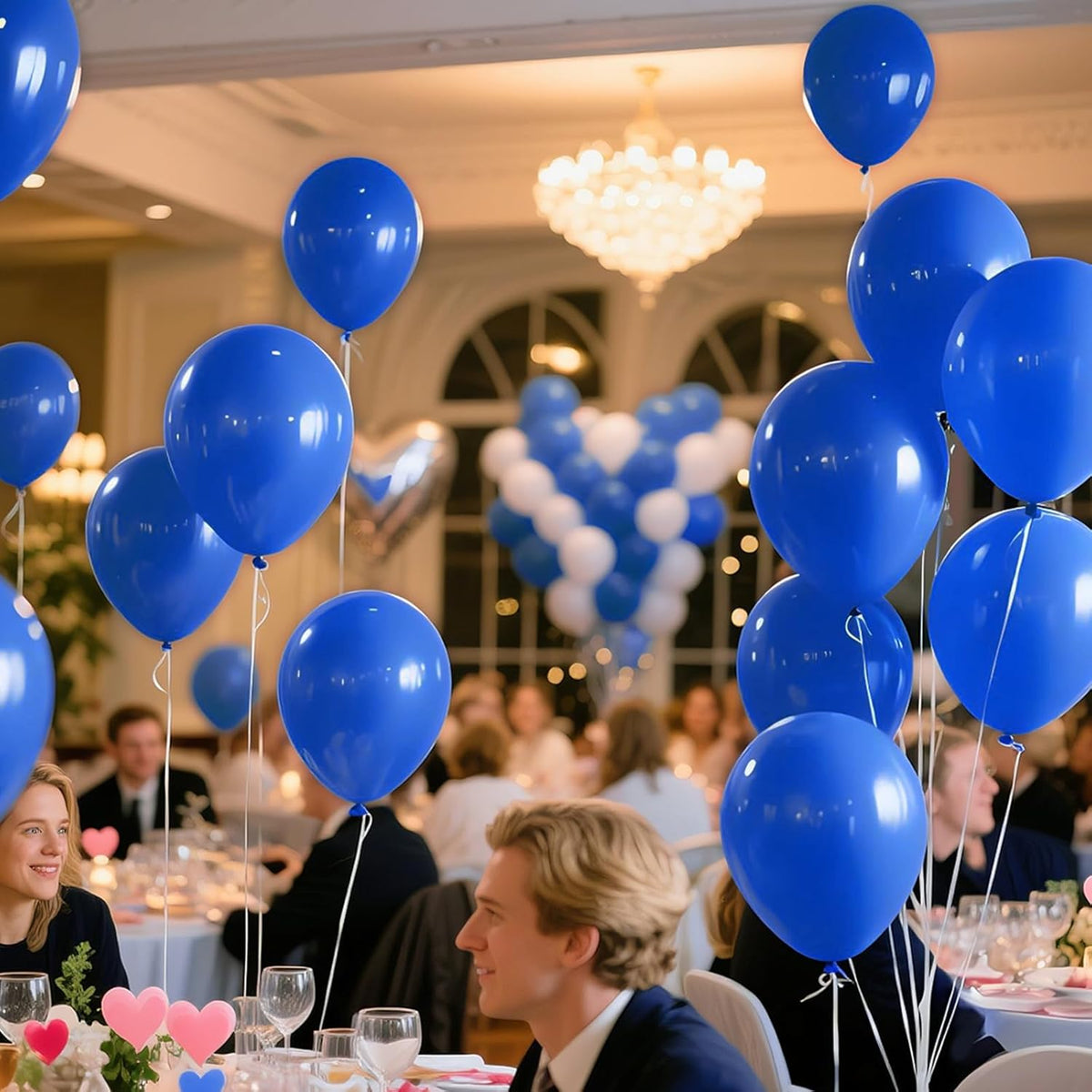 KAWKALSH Dark Blue Balloon 12 Inch, 110pcs Latex Party Balloons Helium Bright Color for Birthday