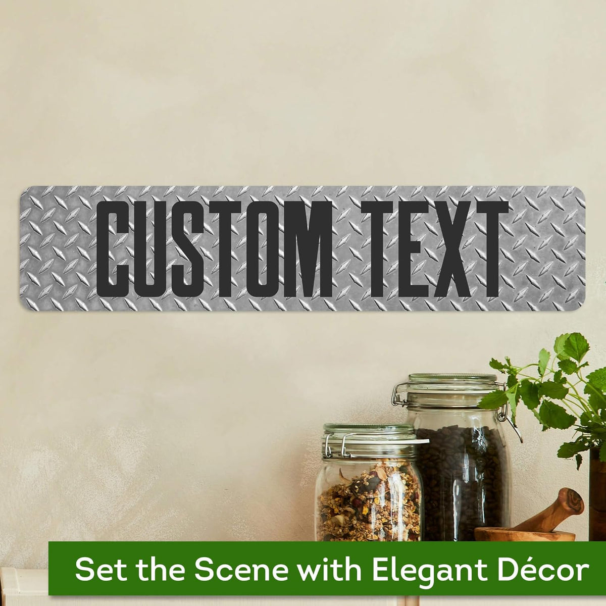 Custom Sign, Custom Street Sign, 11 Font Colors, 13 Font Styles, 4 Hole Options, 22 Sizes, 4x18