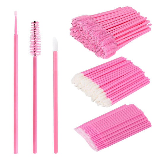 300 Pcs Spoolies Mascara Wands and Lip Brushes and Micro Swabs Applicator Disposable Eyelash
