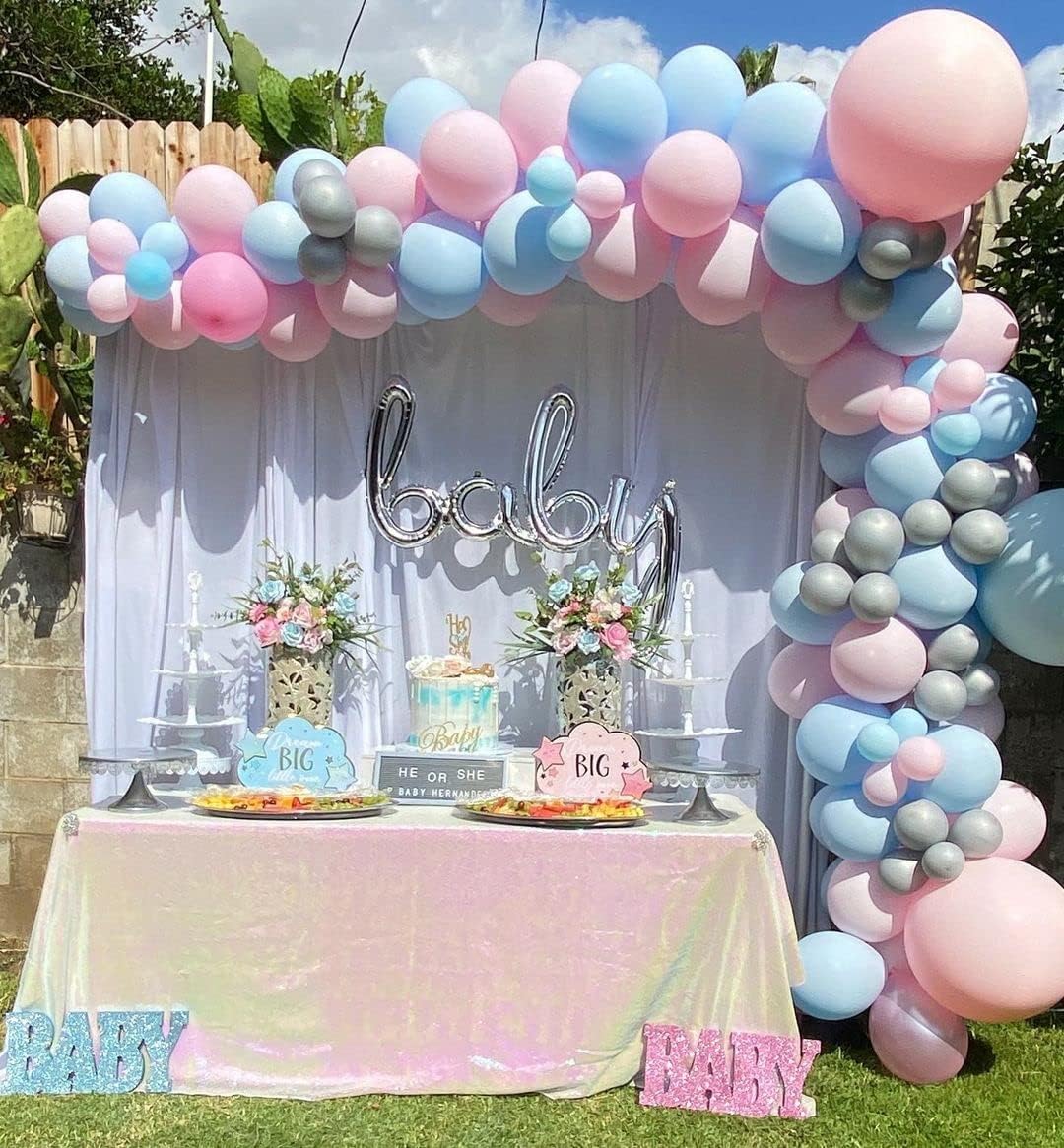 QueenDream Tablecloth 90x156 Rectangle Sequin Tablecloth White Iridescent Wedding Table Linens