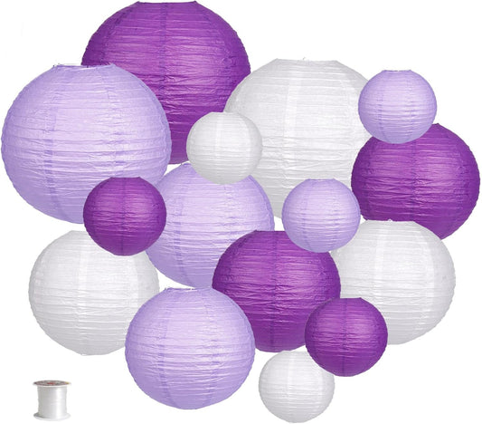 Paper Lanterns Decorative, Round Hanging Paper Lanterns Decorations for Bachelorette Engagement