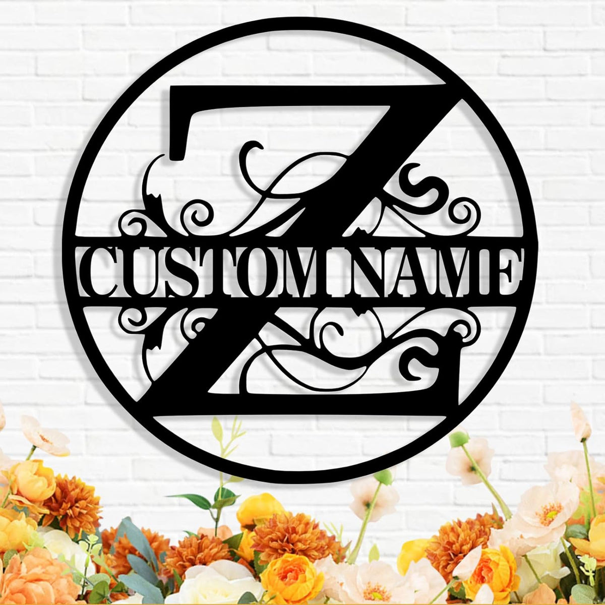 Custom Metal Name Sign, Personalized Family Last Name Signs for Home, Split Letter Monogram Wall