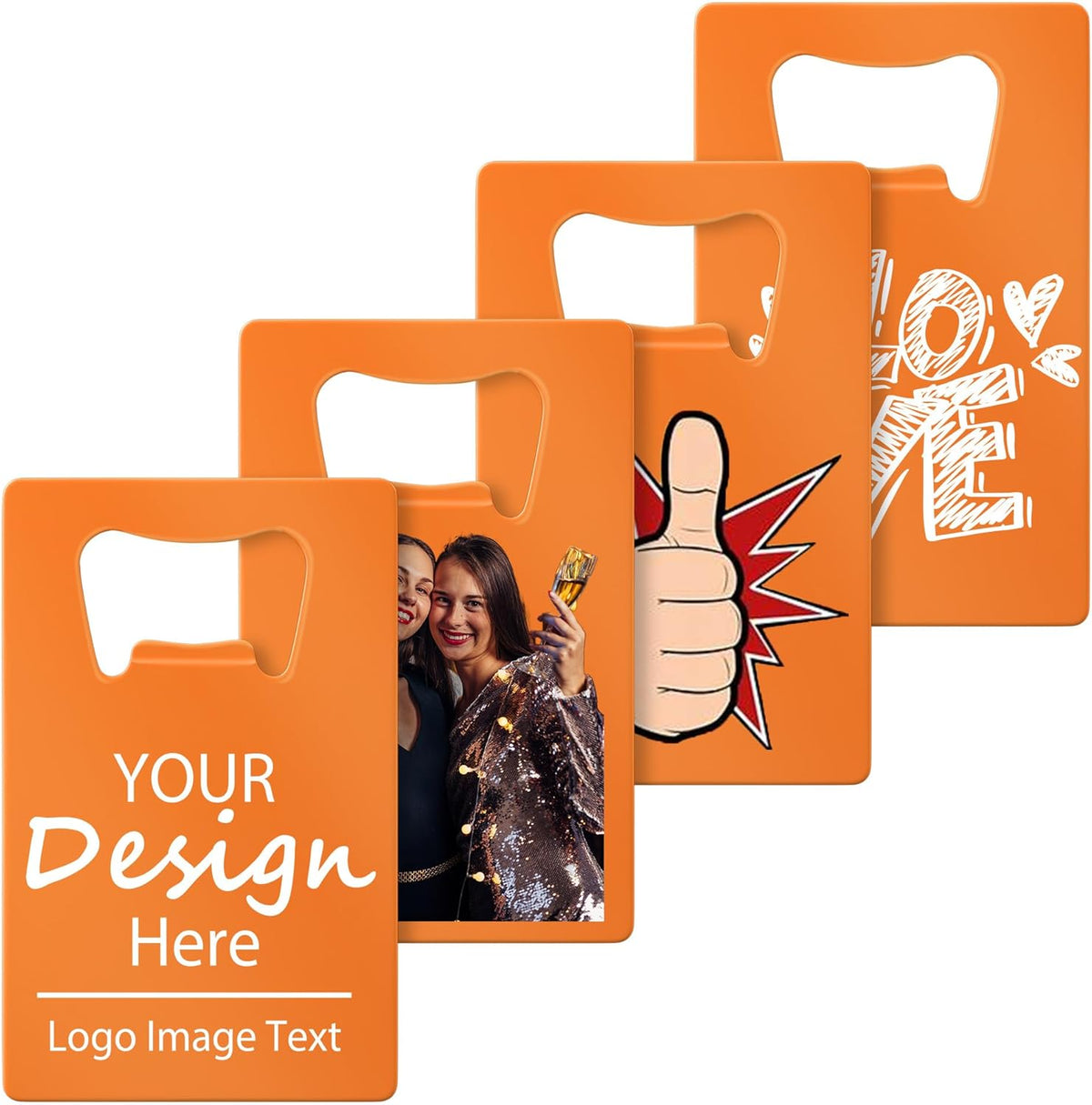 Personalized Credit Card Bottle Opener, Custom Stainless Steel Beer Bottle Opener, Upload Your