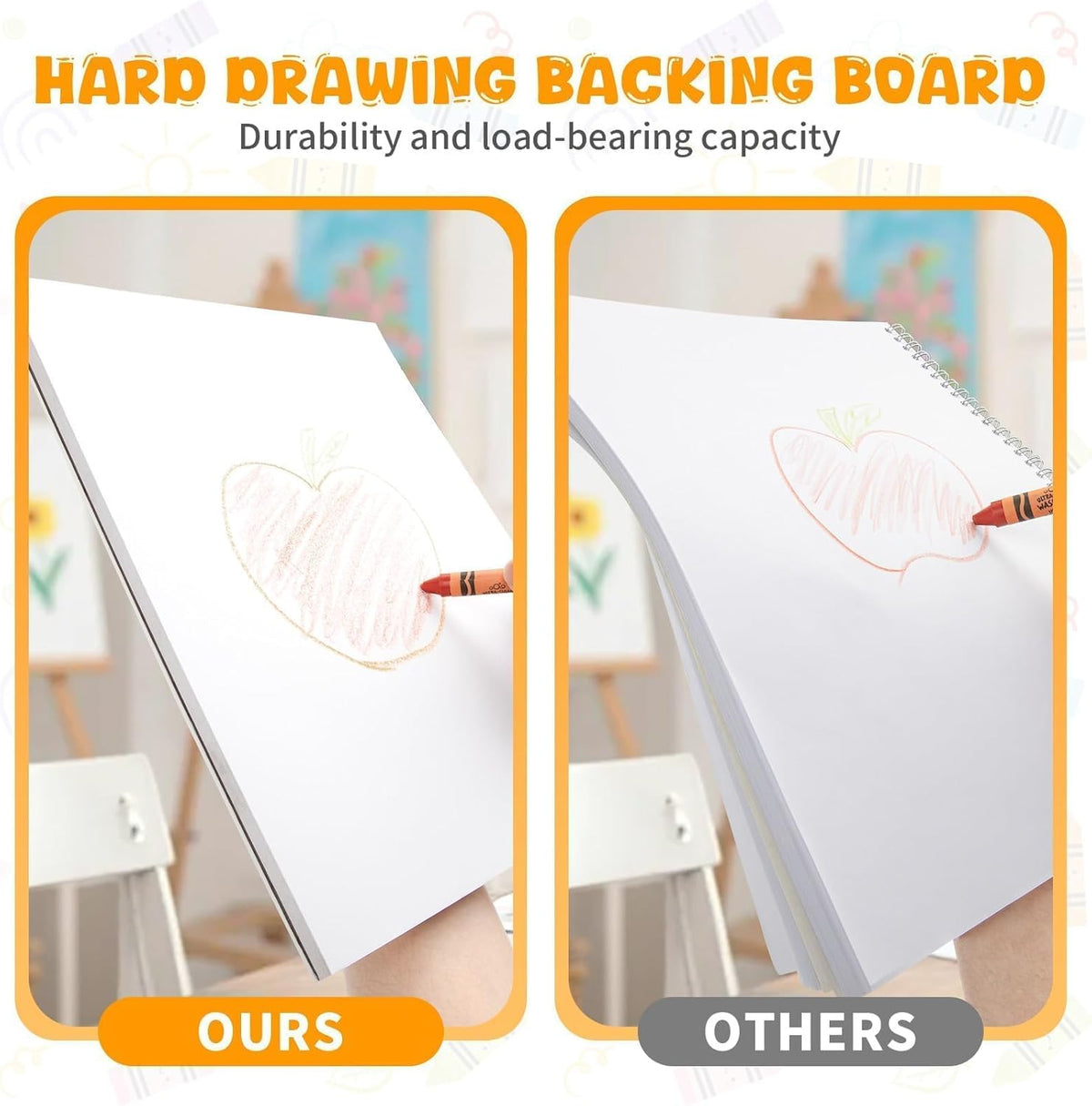 Umriox Drawing Pad for Kids, 9" x 12" Sketch Book, 4-Pack Sketch Pad (50 Sheets Each), 110gsm