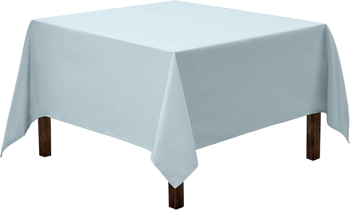 Gee Di Moda Square Tablecloth - 85 x 85 Inch Baby Blue Table Cloth for Large Square or Round Tables