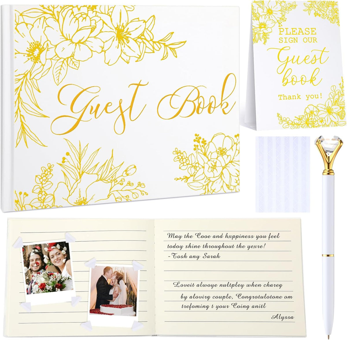 Wedding Guest Book Personalized Photo Guestbook to Sign at Reception Wedding Guest Sign in Book