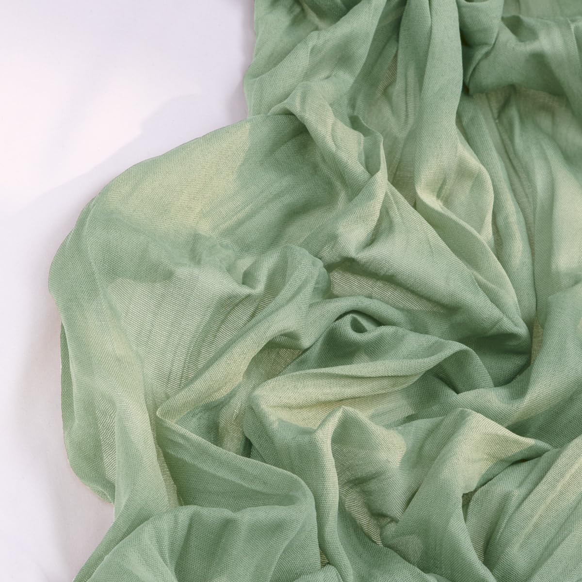 Sage Green Cheesecloth Table Runner Fall Table Runner Boho Gauze 120 Inches Sage Cheese Cloth Fall