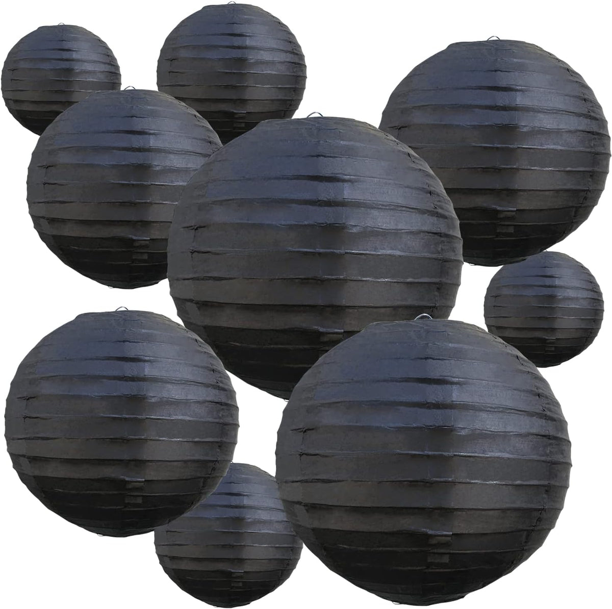 BEISHIDA Black Round Paper Lanterns Decorative Hanging Asia Chinese Japanese Paper Lanterns Lamp