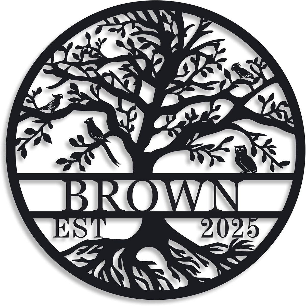 Personalized Tree of Life Metal Sign, Custom Name Sign, Tree of Life Wall Decor,Tree of Life Wall