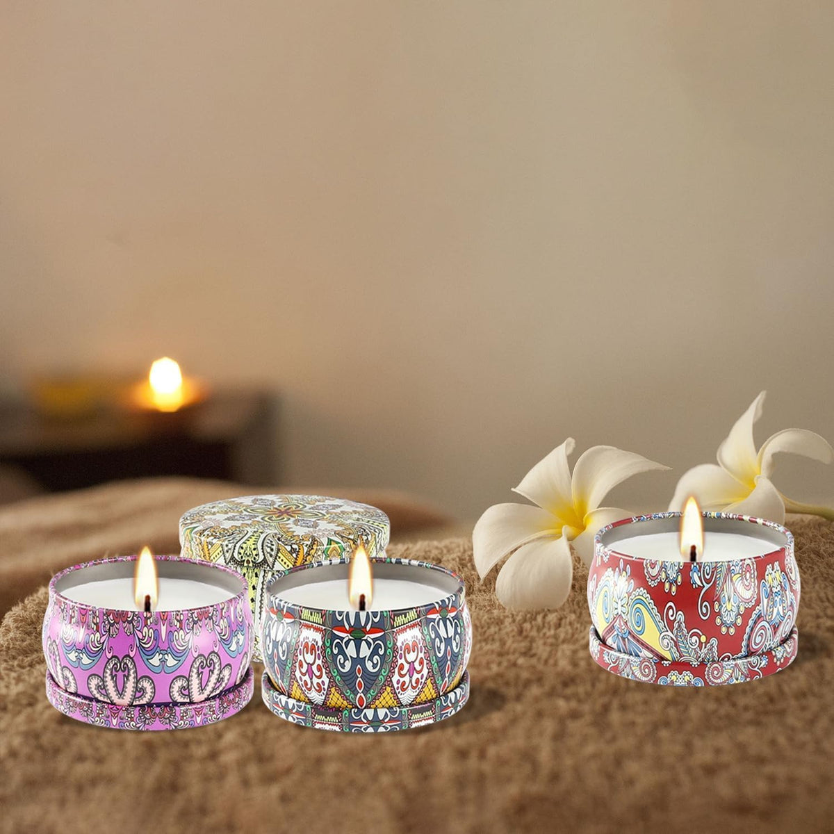 Scented Candles Gift Set, 2.5 oz Soy Wax Aromatherapy Candle for Home, Romantic Candles Gift for
