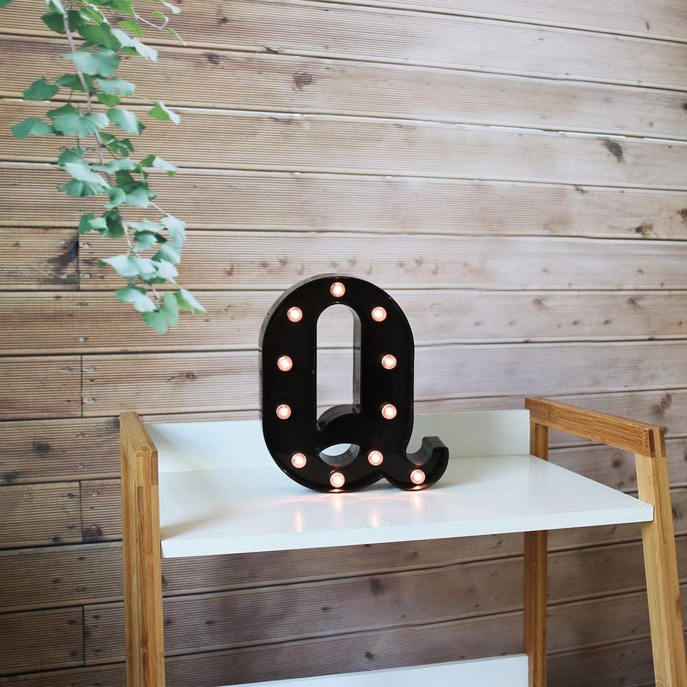 OYCBUZO Light Up Black Alphabet Marquee Letters Sign LED Marquee Number Lights Sign for Night Light