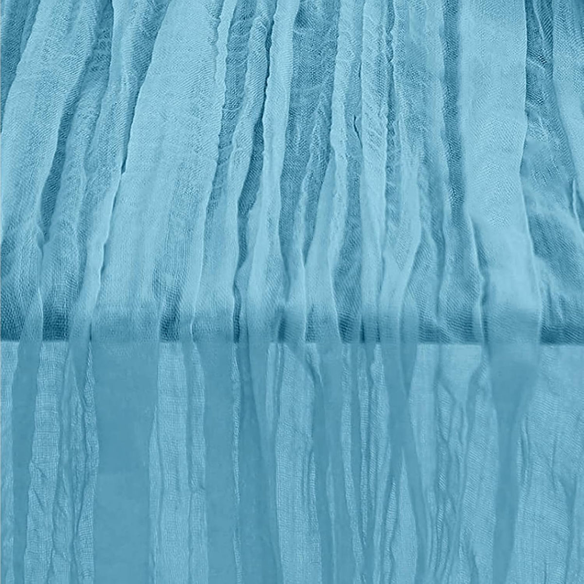1 Pack Baby Blue Cheesecloth Table Runner 35x120 Inch 10Ft Rustic Gauze Cheese Cloth Table Runner