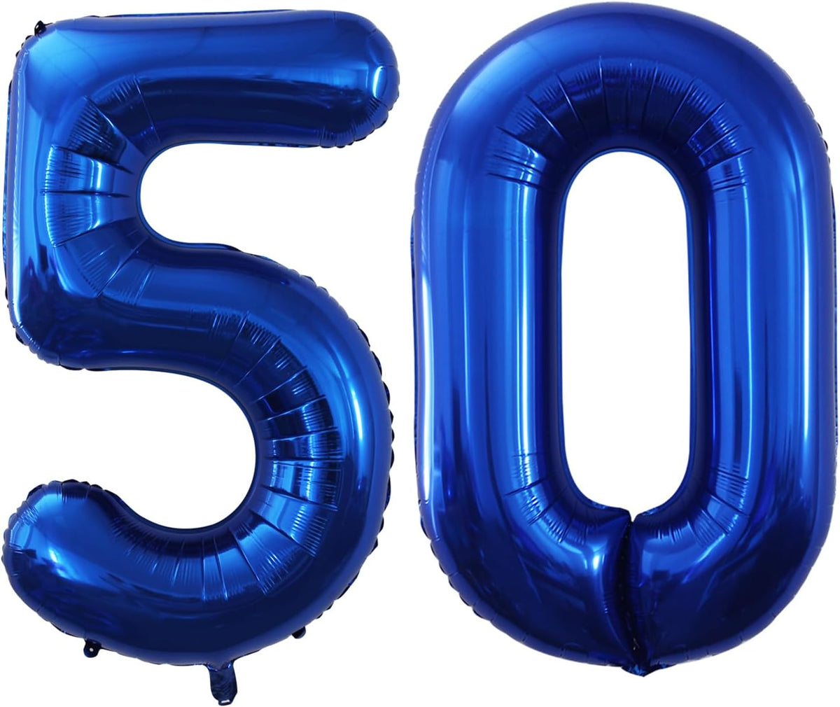 GOER Number 50 Balloons for 50th Birthday Party Decorations,42 Inch Jumbo Foil Helium Balloons for
