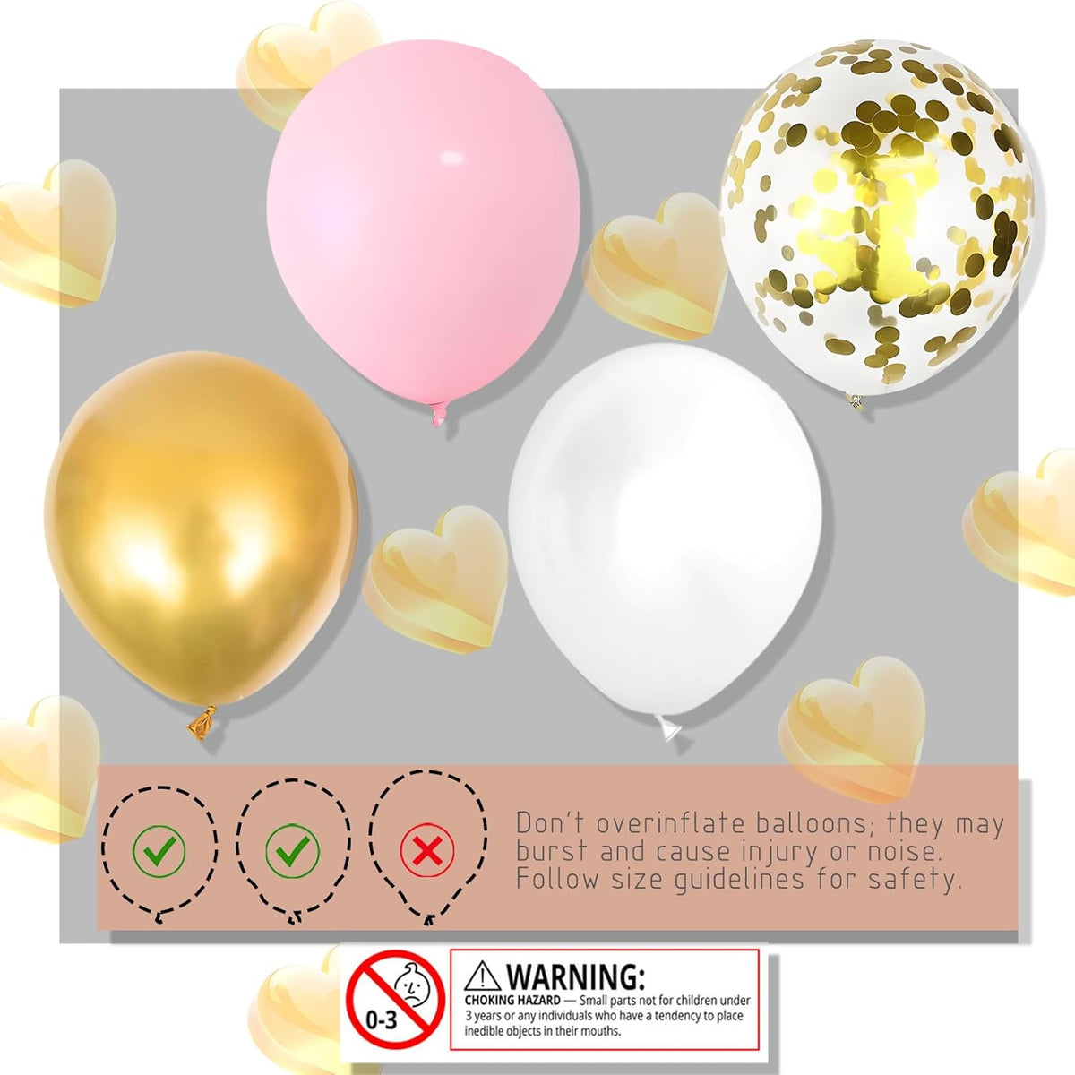 Balloon Column Stand Kit with Balloons, Base and Pole, Balloon Column Kit for Floor or Table