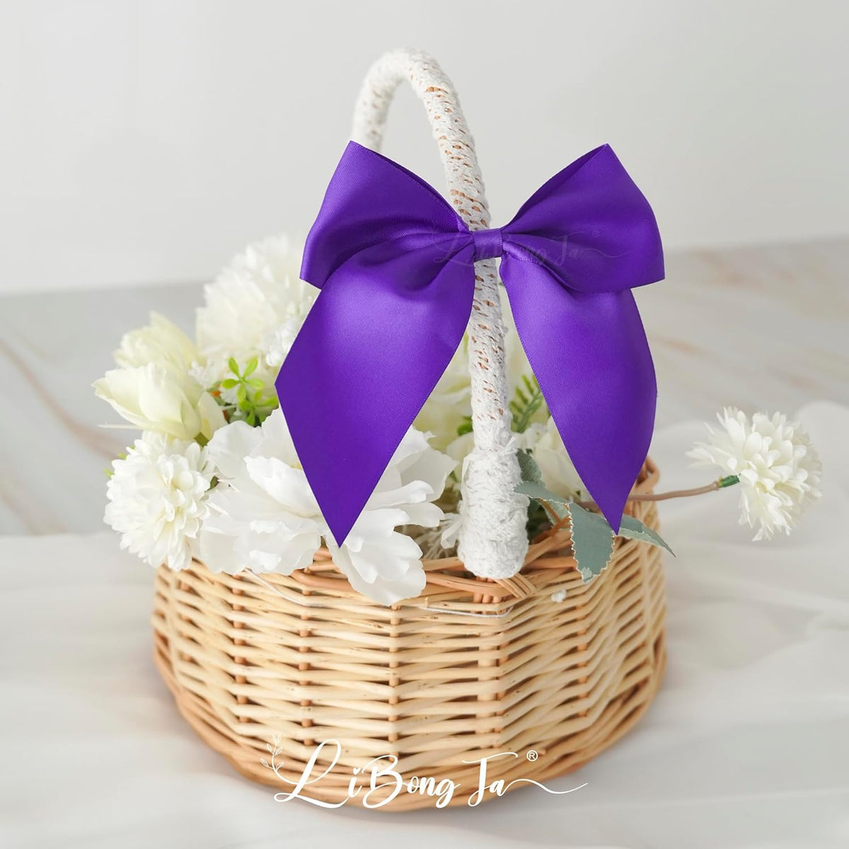 5'' Purple Bow Party Decorations Satin Bows, Twist Tie Bows for Treat Bags, Cake Pops, Pre-Tied Bow