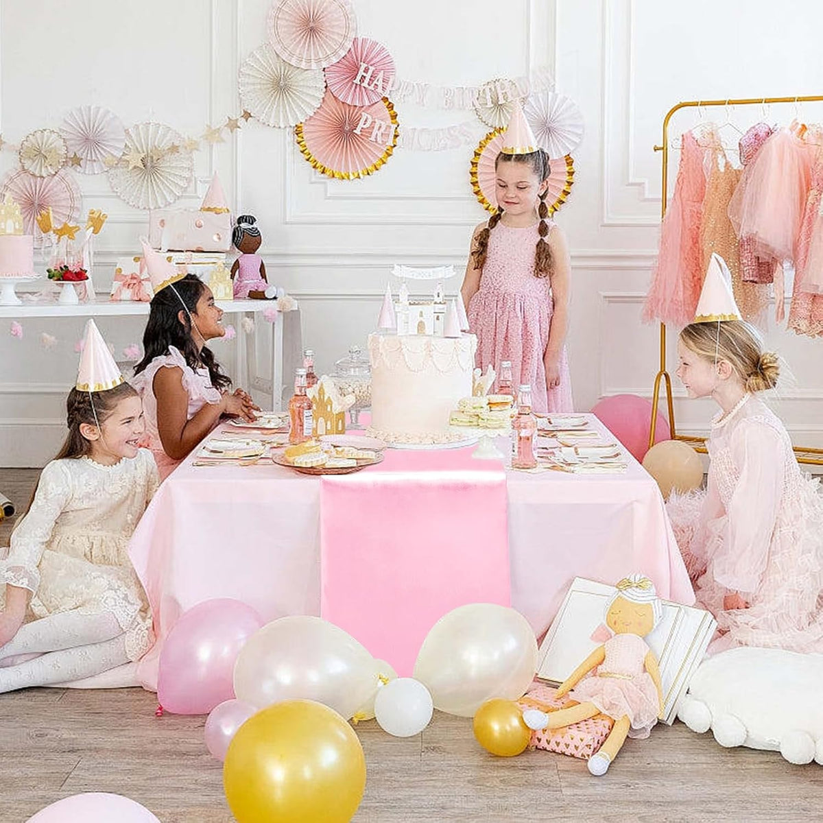 10 Pack Satin Table Runner 12 x 108 Inch Long Pink Silk Table Runner for Wedding Party Banquet