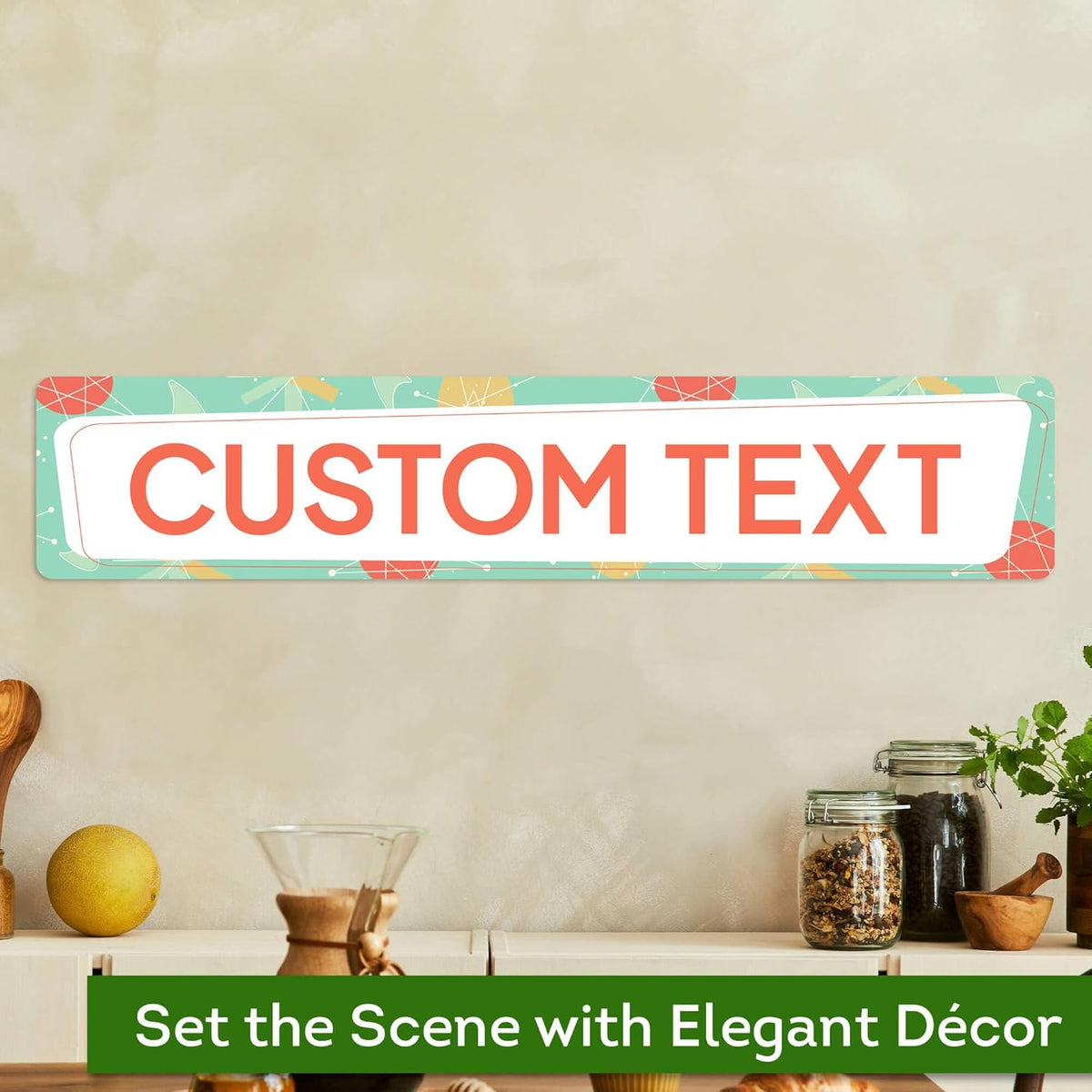Custom Sign, Custom Street Sign, 11 Font Colors, 13 Font Styles, 4 Hole Options, 22 Sizes, 6x30