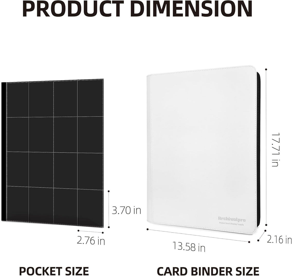 16 Pockets Premium Card Binder 1024 Cards Trading Card Binders Side Load Card Storage Display
