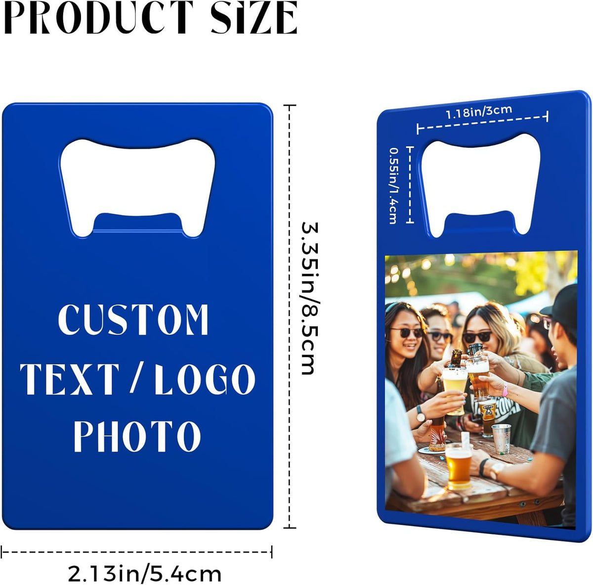 Custom Bottle Opener, 4-80PCS Stainless Steel Beer Can Opener, Double-Sided Full Color Print